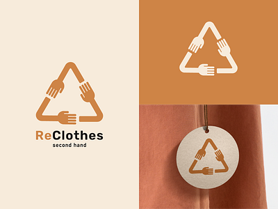 Logo for second hand store ReClothes adobe illustrator branding charity shop design eco eco brand ecology graphic design icon illustration logo logotype recycling second hand thrift shop vector