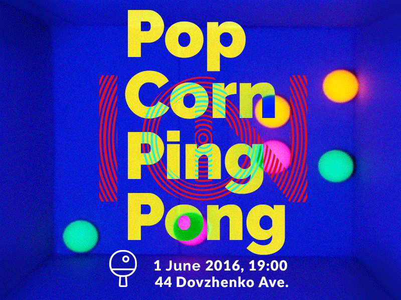 Pop Corn Ping Pong animation davidgor design logo type typography web
