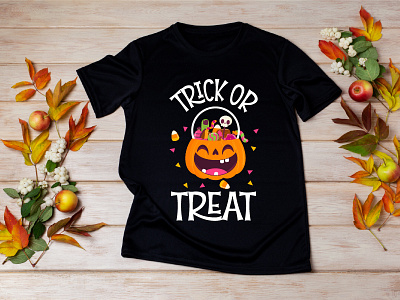 Trick or treat funny T-shirt design boo candy fall flip flips ghost halloween happyhalloween instagood parkour pumpkin pumpkinpatch scary spooky treat trick tricking trickortreat tricks
