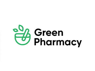 Green Pharmacy brand green icon illustration logo logotype mark natural nature pharmacy symbol