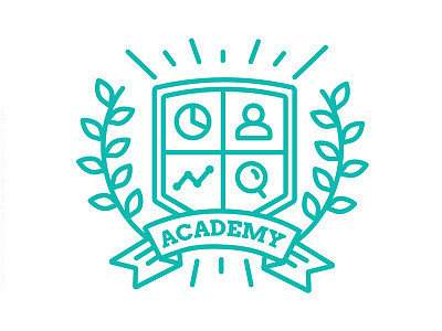 Academy Logo academy vector analytics brand branding design green icon identity logo product startup symbol icons