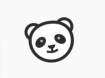 Panda animal brand creative design happy icon illustration logo startup symbol vector panda ecommerce