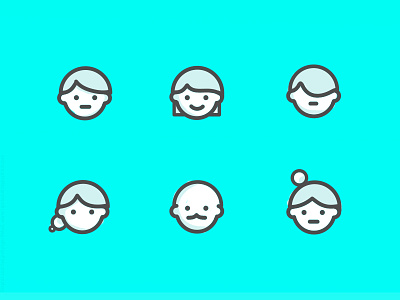 Icons avatar character design faces icon icons illustration people startup ui ux vector