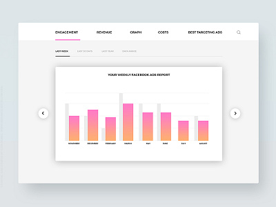 Dashboard Concept app chart dashboard desktop gradient simple startup statistics ui ux