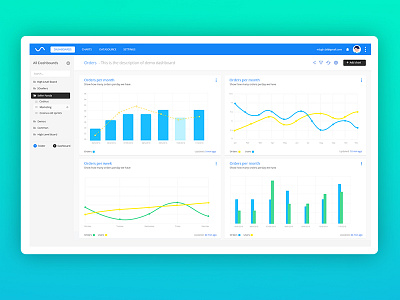 Dashboard Cosinus dashboard digital gradient graph modern product statistics ui ui design ux web web design