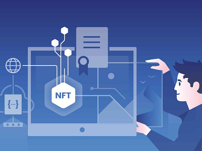 Blog Post Header ai blog header illustration nft ui web