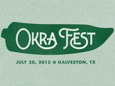 Okra Fest custom okra texture tshirt typography
