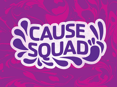 Cause Squad 60s 70s hand logo peace psychedelic