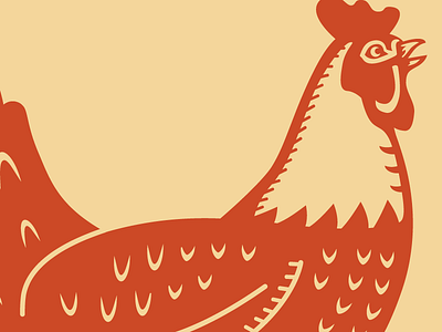Chicken WIP chicken illustration rooster woodcut