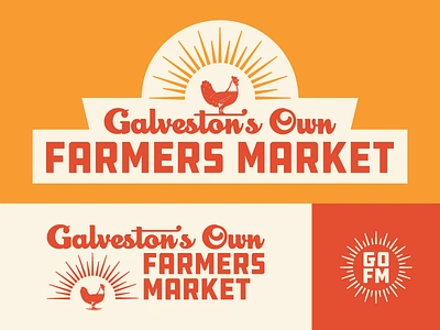 GOFM Logo branding farmers market logo sun