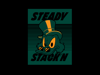 Steady Stack'n cartoon duck tales lettering mcscrooge type typography