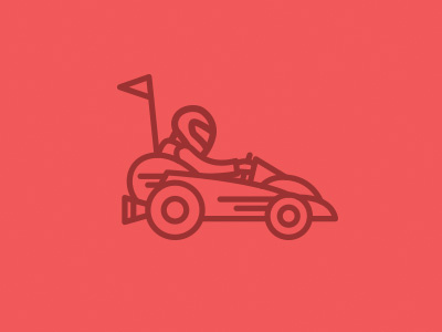 Go Kart fat stroke go kart icon