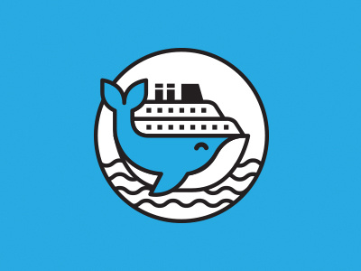 Boat Cruise boat cruise illustration nautical sea wave whale