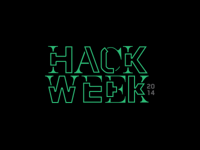 Hack Week branding hack hack week logo typography