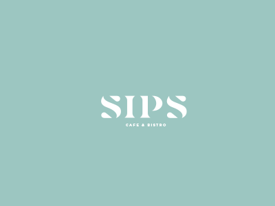 SIPS Cafe branding cafe coffee identity logo sips