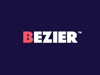 Bezier bezier branding identity logo negative space vector