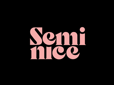 Semi Nice Goods identity lettering logo nice semi type typography viet