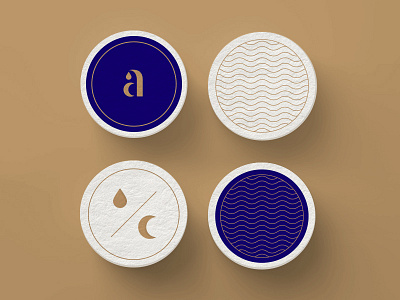 aQUALUNA coasters a aqua branding classy identity logo luna monogram moon restaurant water