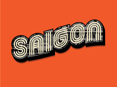 Saigon custom lettering hand lettering lettering retro saigon type typography vintage