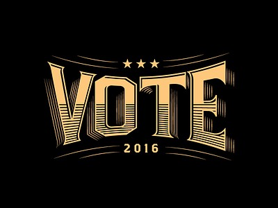 Vote 2016 custom lettering election lettering typography vote