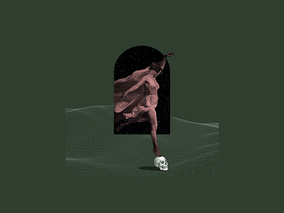 Femme Fatale collage concept digital collage skull surreal surrealism