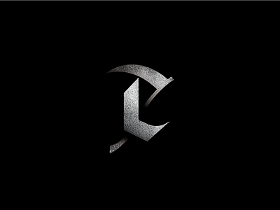 Scythe blackletter death logo logo design reaper sickle