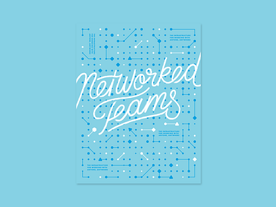 Networked Teams conference custom lettering frontier hand lettering lettering poster slack