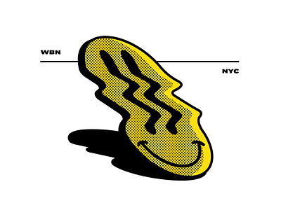 WBN™ branding character design custom lettering identity illustration lettering logotype new york nyc smiley face typography weird