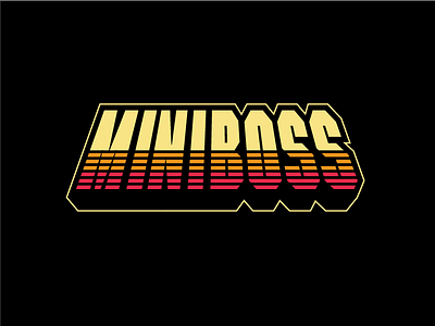 MINIBOSS 80s arcade game bar boss branding lettering mini typography video game