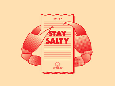 Stay Salty branding chinese crab food illustration kim thanh restaurant salted crab san francisco sf vietnamese