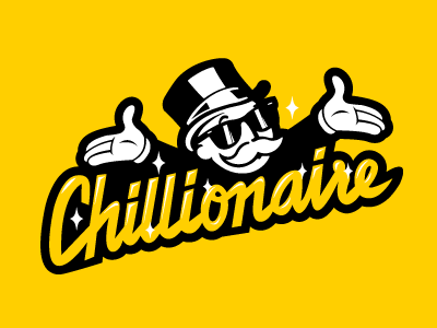 Chillionaire monopoly guy typography
