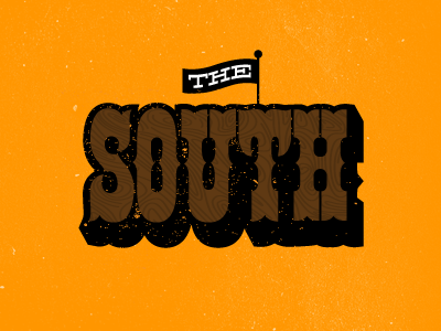 The South 19th custom lettering typography