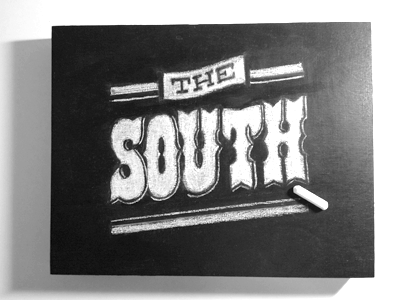 The South (chalk) chalk cover lettering magazine