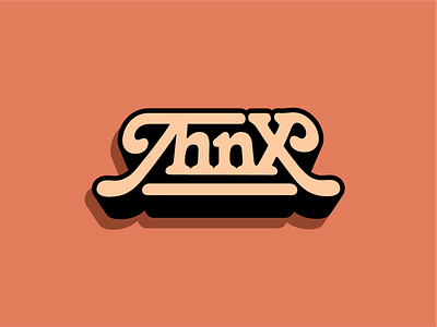 THNX Logo 70s band blaxploitation custom lettering funk lettering logo logo design logotype design music thnx typography