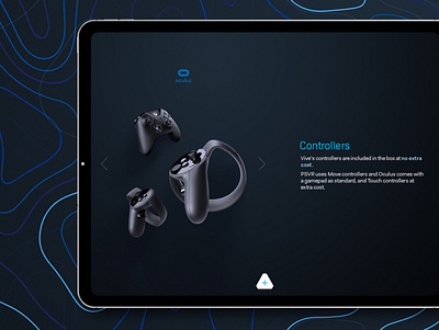 HTC Vive Presentation blue controller dark design htc interaction pattern presentation visual