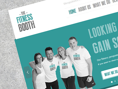 The Fitness Booth - Website banner branding fitness health website wordpress