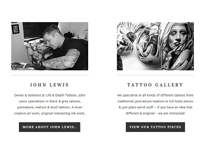 Life & Death Tattoos - Website - Element