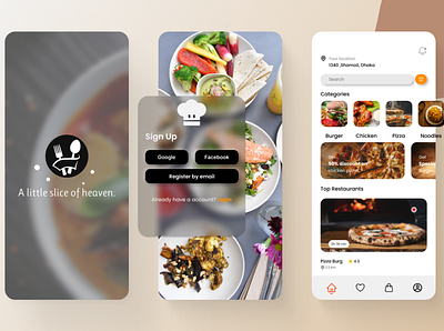 Mobile ui design android app app design app ui design figma food app landing page ui ui ux ui design