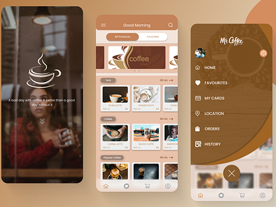 Coffee app ui design