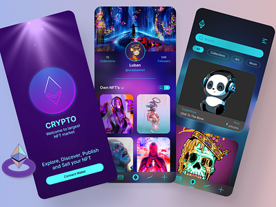 Nft Mobile app ui design