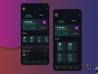 fintech app wallet design