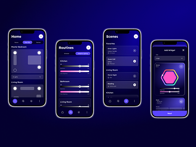 Lumen Lights app branding customization design figma home iot kit light lighting ui ux