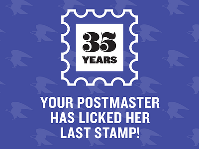 Postmaster Retirement Party Poster