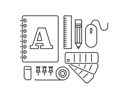 Graphic Design Tools icons graphic design montage outline clarendon tools tools of the trade