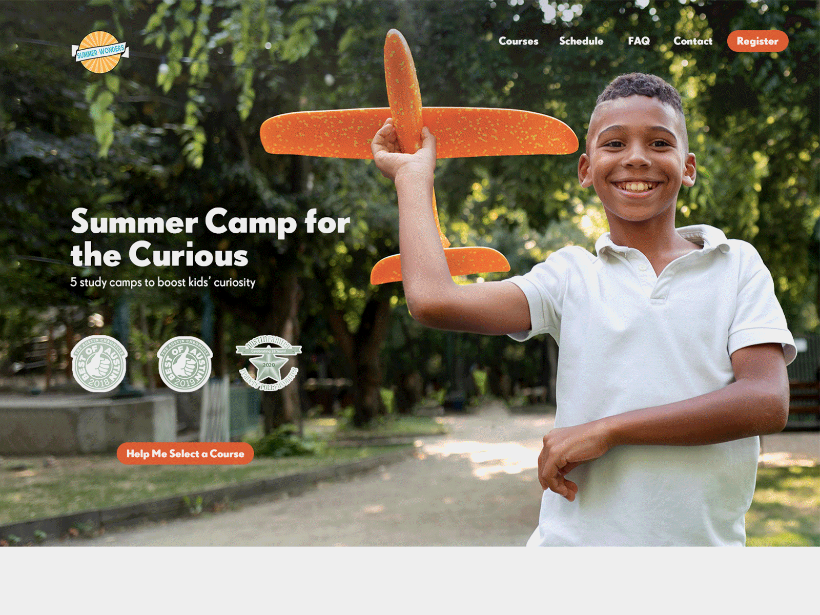 Summer Camp Landing Page branding dailyui design landing ui ux web