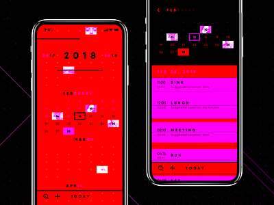 Calendar calendar iphone pink planning red x