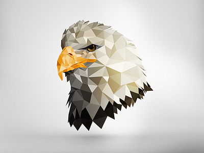 Polygon Eagle animal debug eagle head illustration polygon vector wild