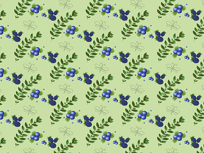 blueberry pattern forest mood