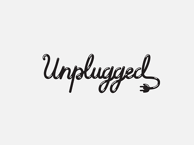 Logotype unplugged classic fluid logotype script vintage