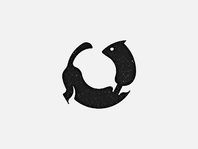 The Weasel - Animal Series animals circular logo mark negative space weasel